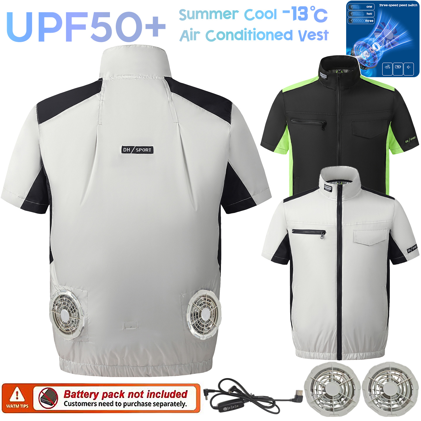 Fishing Vest Jacket - Fan Cooling Vest Summer Fishing Cool