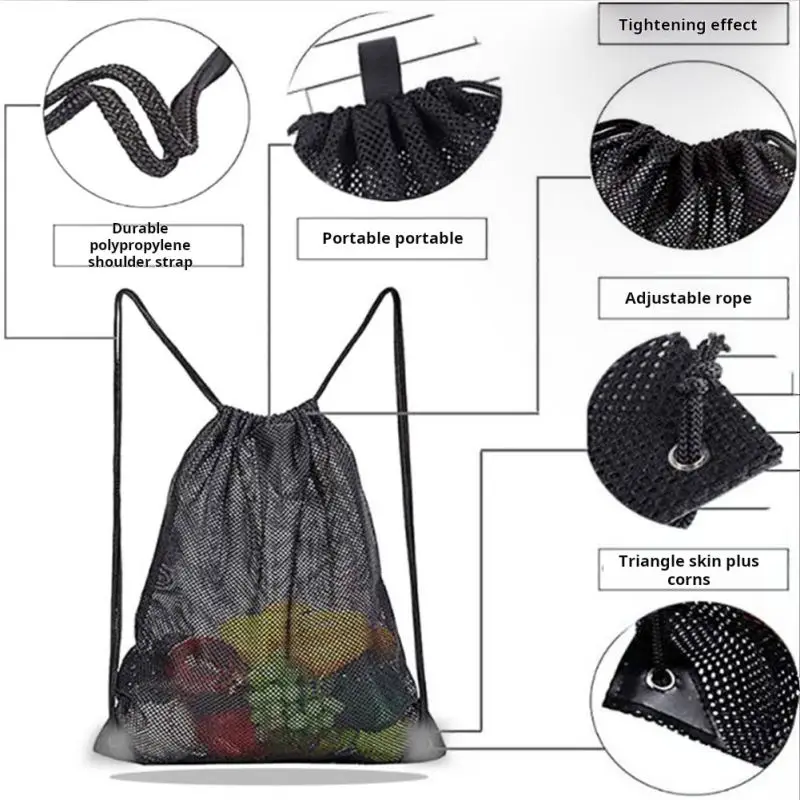 Mesh backpack with rope, quick - đánh giá và giá Fishing Equipment Organizer