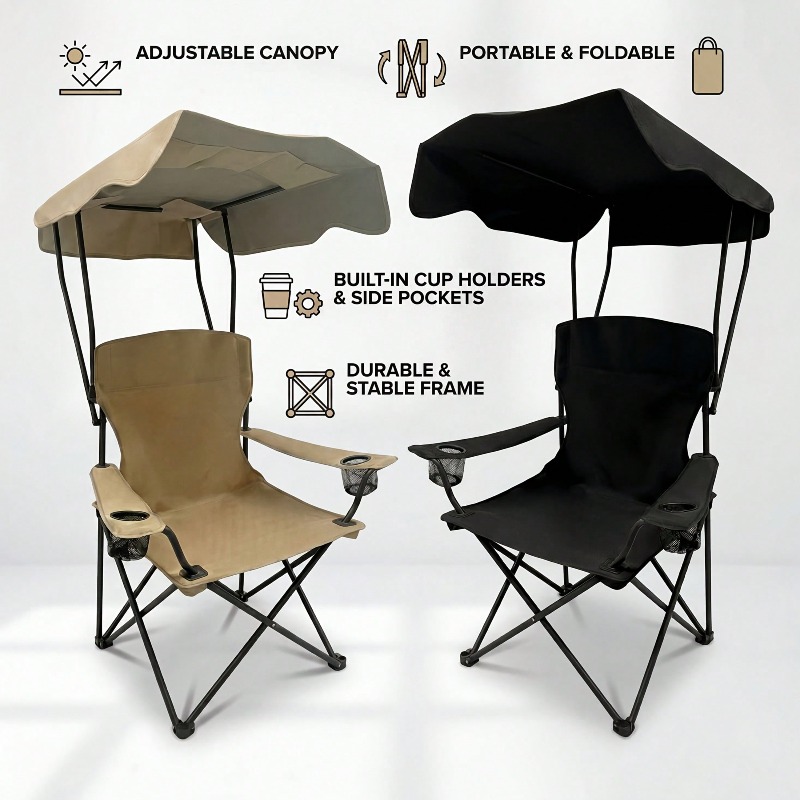 Outdoor Camping Chair With Awn - đánh giá và giá Fishing Equipment Us